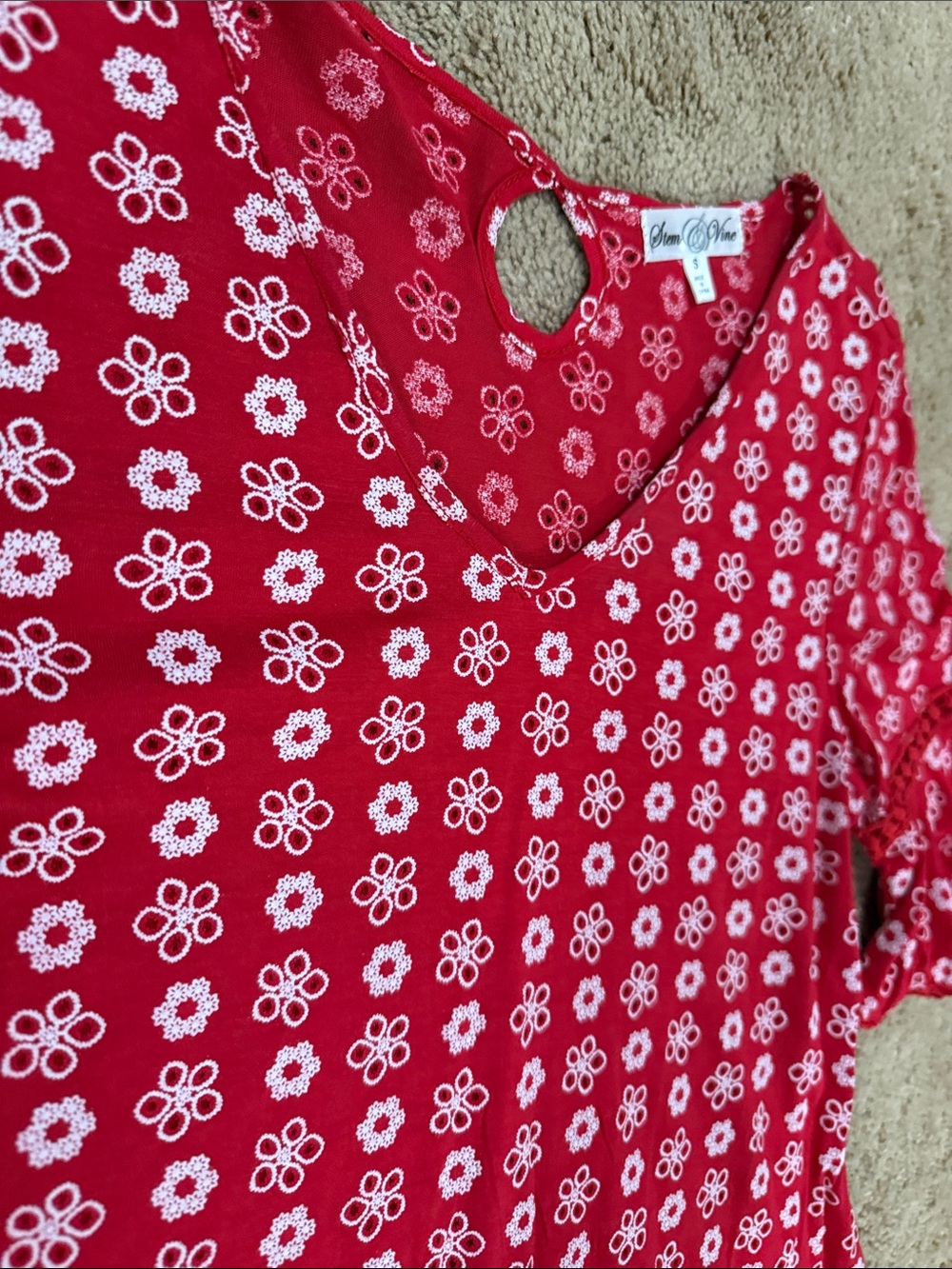 WOW POSHMARK - Authentic Stem & Vine NWOT Embroidered Blouse Top